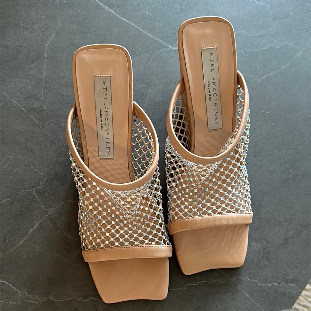Stella McCartney Tan Mesh Mules